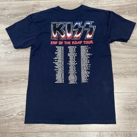 KISS End of the Road World Tour T-Shirt Short Sleeve Navy Blue M - Picture 12 of 13